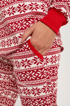 Italian Fashion Alaska dł.r. dł.sp. Nocna piżama, druk/czerwony