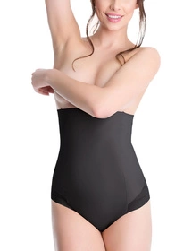 Julimex 141 Mesh Figi wysoka talia Majtki figi modelujące, czarny