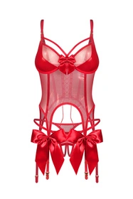 Obsessive Gifty Red corset & thong Gorset sexy, red