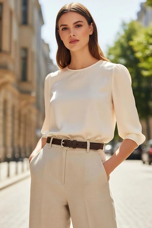 Vivisence P0006 Pasek skórzany, brown