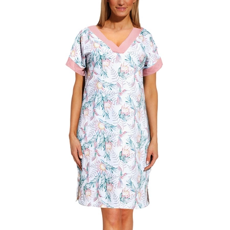 Cornette KR Allison 3 857/266 Nocna koszula, róż/zielony