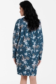 Italian Fashion Nikjana tunika dł.r. Sukienka homewear, druk/turkus