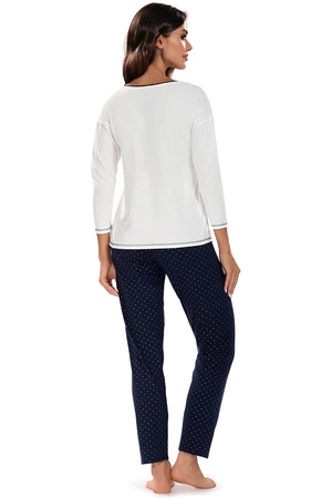 Vivisence 2029 Nocna piżama, ecru/granat