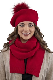 Vivisence 7035 Nakrycie głowy beret, czerwony