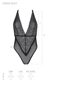 Passion Zinnia body Body sexy, black