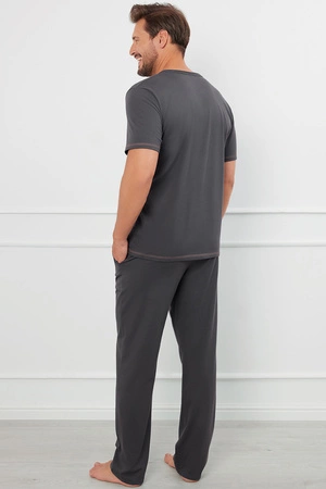 Italian Fashion Salomon kr.r. dł.sp. Nocna piżama, grafit/miodowy