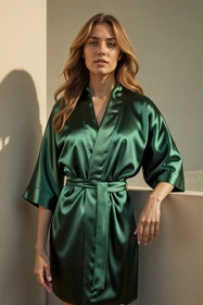Vivisence 5033 Nocna szlafrok, zielony