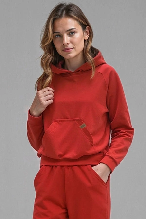 Vivisence 9003 Bluza nierozpinana, czerwony