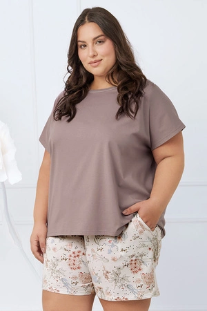 Italian Fashion Solita kr.r. kr.sp. Nocna piżama, cappuccino/druk