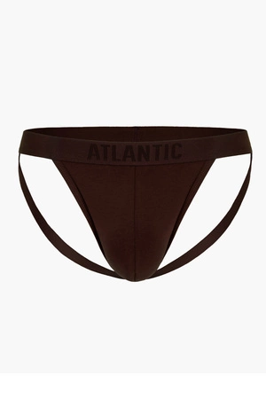 Atlantic MP-1571 Jock strap Majtki slipy otwarte, czekoladowy