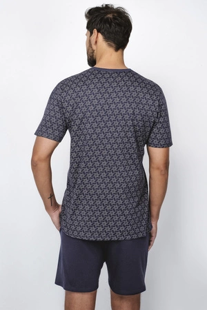 Italian Fashion Ricardo kr.r. kr.sp. Nocna piżama, druk/granat