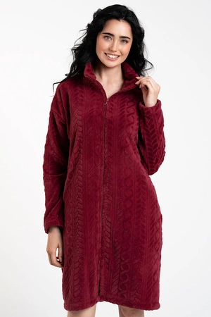 Italian Fashion Rena dł.r. Nocna szlafrok, bordo