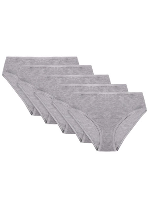 Vivisence 4016 5-pack Majtki figi, gumka szara: szary