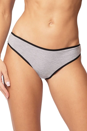 Vivisence 4019 Majtki brazyliany, gumka czarna: szary