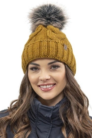 Vivisence 7014 Kmpl+R Komplet czapka+komin+rękawiczki, ciemny żółty