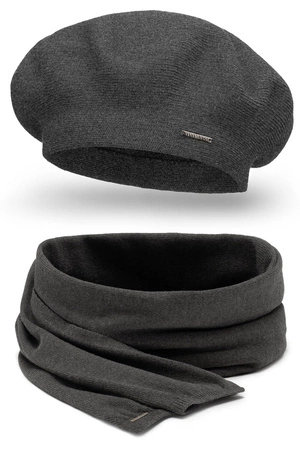 Vivisence 7005Kmpl Komplet beret+szalik, ciemnoszary