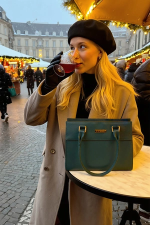 Vivisence T0016 Torebka do ręki, zielony