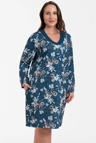 Italian Fashion Nikjana tunika dł.r. Sukienka homewear, druk/turkus
