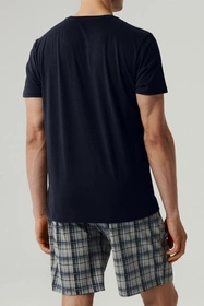 Atlantic NMP-380 Nocna piżama, granat/szary