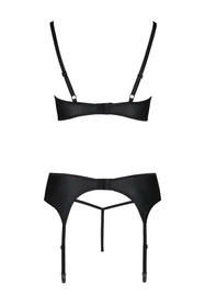 Passion Astrida set Nocna komplet biustonosz + stringi, black