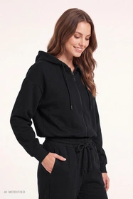 Vivisence 9009 Bluza rozpinana, czarny