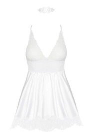 Beauty Night Eve chemise BN6548 Nocna komplet koszulka + stringi, white