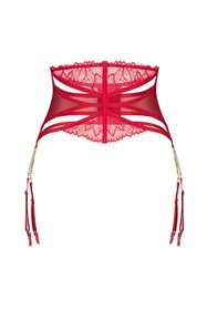 Obsessive Matildea garter belt Pas do pończoch wysoki, czerwony