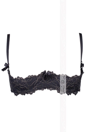 Axami V-5891 Meteorite Biustonosz półbiustonosz, czarno-złoty