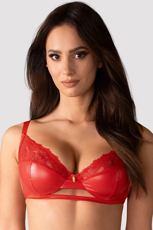 Obsessive Aliosa 2-pcs set Nocna komplet biustonosz + stringi, red