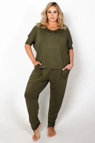 Italian Fashion Paramo kr.r. dł.sp. Dres homewear, khaki