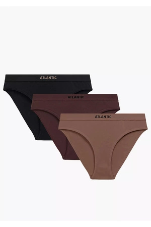 Atlantic 3CLP-012B 3-pack Majtki figi, capuccino/czekolada/czarny