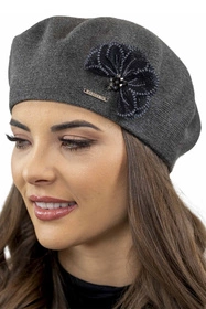 Vivisence 7036Kmpl Komplet beret+szalik, ciemnoszary