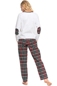 Moraj PDD6000-004 Nocna piżama, patt 1-white/green/red
