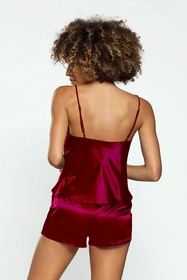 Dkaren Karen Nocna komplet top + szorty, bordo