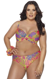 Ava SK-188 MAXI Kostium kąpielowy biustonosz miękki, fluo