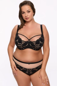 Gaia 1134M Keto Maxi Biustonosz półusztywniany, czarny