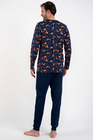 Italian Fashion Witalis dł.r. dł.sp. Nocna piżama, druk/granat