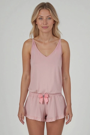 Vivisence 2044 Nocna komplet top + szorty, różowy