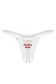 Obsessive Weddya Bride 3-pcs set Nocna komplet biustonosz + stringi, white