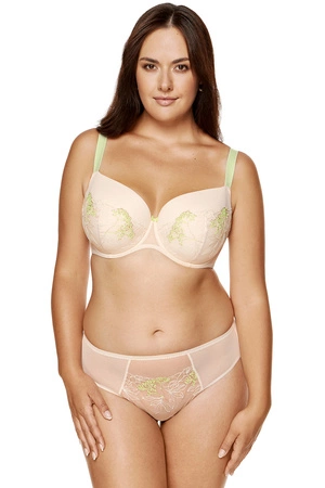 Gorteks Soleil/B4 Biustonosz usztywniany, beżowo-limonkowy