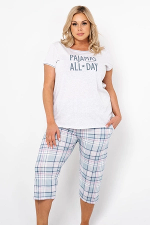 Italian Fashion Glamour kr.r. sp.3/4 Nocna piżama, j.melanż/druk