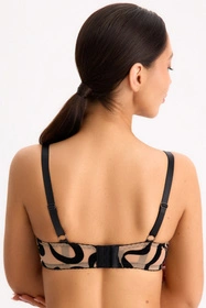 Bella Misteria 68-155 Czarny Agat Biustonosz miękki, czarno-beżowy