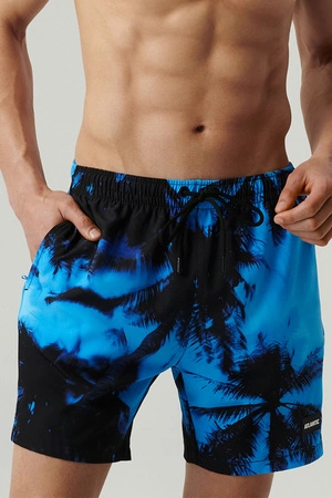 Atlantic KMB-227  Kostium kąpielowy bermudy, niebiesko-czarny