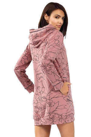 Reviver F5508 Sukienka klasyczna, pudrowy róż