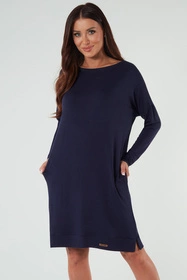Italian Fashion Akord tunika dł.r. Sukienka homewear, granat