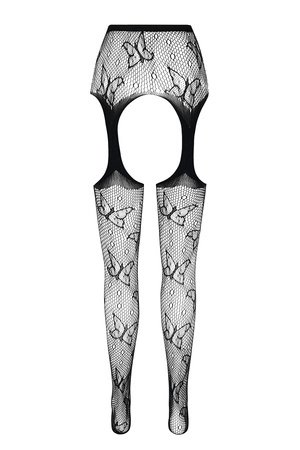 Passion ECO S001 Wyrób pończoszniczy pończochy z pasem, black