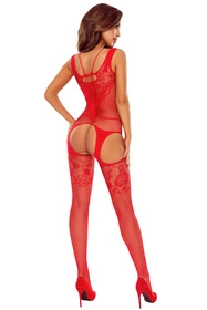 Passion BS121 Body bodystocking, red