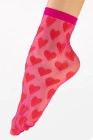 Fiore Beso 20 DEN G1181 Wyrób pończoszniczy skarpetki, red/magenta