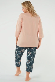 Italian Fashion Julietta r.3/4 sp.7/8 Nocna piżama, łosoś/druk