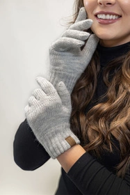 Vivisence 7014 Kmpl+R Komplet czapka+komin+rękawiczki, jasnoszary